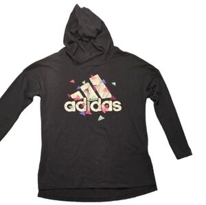 adidas Black Hoodie with Colorful Logo